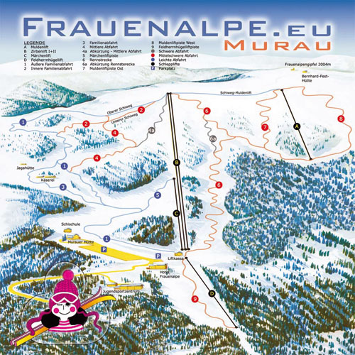 Mapa Frauealpen